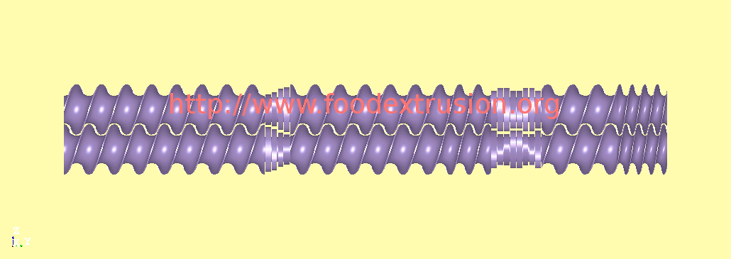 Animation of a rotating screw profile.
